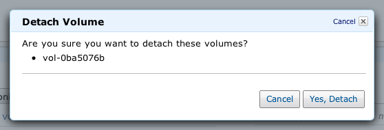 Detach Volume